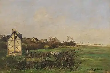 Landscape with Farmhouse and Peasant Woman