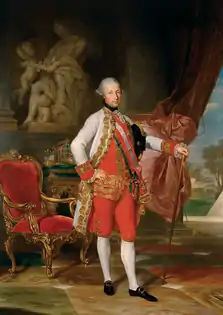 Retrato de José II, (1775)óleo sobre tela, 242 × 172 cm, Museo de Historia del Arte de Viena