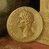 Medalla del emperador Augusto - leyenda: “Divus Augustus dictator”