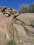 Meteorización de la roca (las arenas han sido evacuadas por la escorrentía), parque estatal desierto Anza-Borrego, California (EE.UU.).