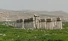 Panorámica de la columnata.