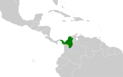 Distribución geográfica del atrapamoscas piconegro.