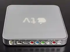 Primera generación del Apple TV con salidas estéreo RCA