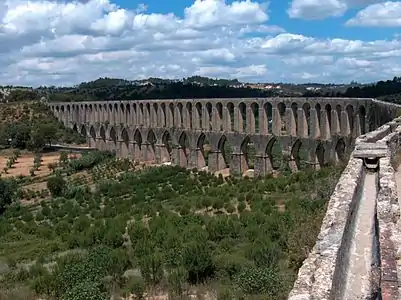 Acueducto de los Pegões: arcos y nervaduras