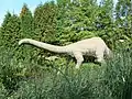 Modelo de un Apatosaurus en el Arboretum Ellerhoop