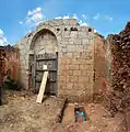 Interior de la ermita durante las excavaciones.