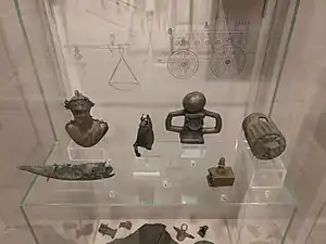 Algunas de las piezas procedentes  del naufragio de Agia Galini, del siglo III.