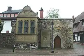 Casa de archivo en Rinteln, según la ciudad, el edificio más pequeño creado en estilo renacentista del Weser