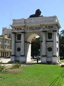 Arco Británico, ubicado en la ciudad de Valparaíso.