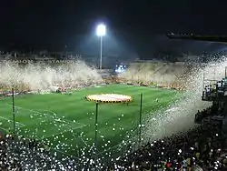 Estadio Kleanthis Vikelidis, partido Aris Salónica - Atlético de Madrid