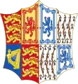 Escudo de la reina Isabel Bowes-Lyon (nacida en Bowes-Lyon).