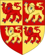 Escudo de armas de Llywelyn el Grande (siglo XIII), usado por el Príncipe de Gales desde 1911.