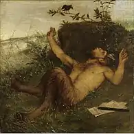 Fauno silbando a un mirlo, 1864-1865. Hannover, Niedersächsische Landesmuseum.