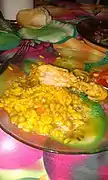 Arroz con pollo en Ecuador.