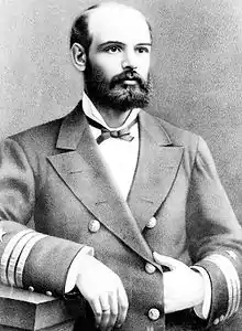 6. Arturo Prat1848–1879Abogado y marino. Considerado el máximo héroe de la Armada de Chile tras su muerte en el combate naval de Iquique.