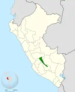 Distribución geográfica del piscuiz de Ayacucho.