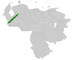 Distribución geográfica del piscuiz de Cory.