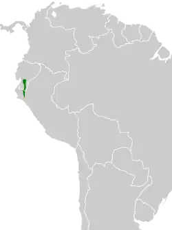 Distribución geográfica del piscuiz ratón.