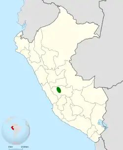 Distribución geográfica del piscuiz de anteojos.