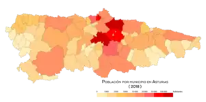 Población por concejo (2018)