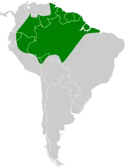 Distribución geográfica del atila canelo.