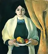 August MackeRetrato con manzanas, 1909