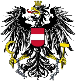 El Escudo de Austria tiene a un águila como soporte.