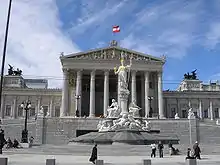 Palacio del Parlamento en Viena.