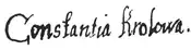 Firma de Constanza de Austria-Estiria