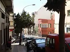 Calle de Benahoaro del núcleo de Salud Bajo.