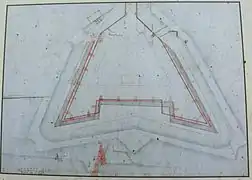 Proyecto de hornabeque de Badajoz de Lorenzo Possi, hacia 1665