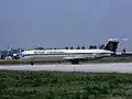 El avión involucrado en el incidente en el Aeropuerto Internacional de Linate, mientras era operado por British Caledonian en agosto de 1987.