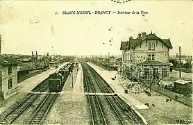 Interior de la estación, a principios de siglo XX.