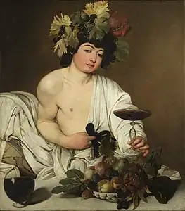 Baco, de Caravaggio (1595).