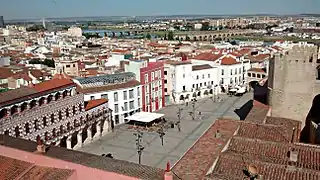 Vista de Badajoz desde la Torre de Espantaperros.