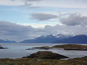 Vista sobre la Bahía de Ushuaia.