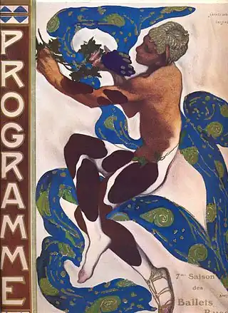 Nizhinski en el ballet L'après-midi d'un faune. 1912