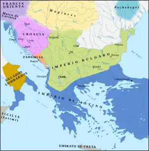 A map of medieval Bulgaria