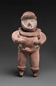 Jugador de pelota masculino. Cerámica temprana, ss. XII-IX a. C. Preclásico medio.