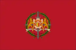 Bandera de la provincia de Valladolid, de «rojo carmesí»