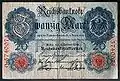 Billete de 20 Marcos, 19 de febrero de  1914