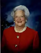 Barbara Bush, esposa de George H. W. Bush. También fue primera dama.