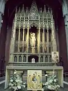 Antiguo retablo mayor de la catedral de Barcelona, hoy reubicado (estructura inicial de 1356-1367).