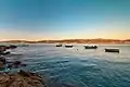 Barcos Pesqueros amarrados en la Ría de Aldán