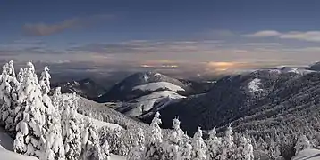 El valle de Baretous visto desde el pico de Issarbe (Pirineos Atlánticos)