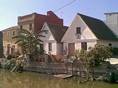 Barracas en la acequia del Pechinar, en Valencia.