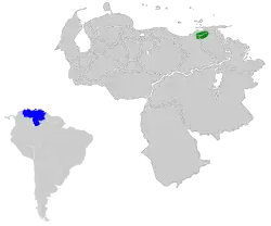 Distribución geográfica de la reinita cabecigrís.