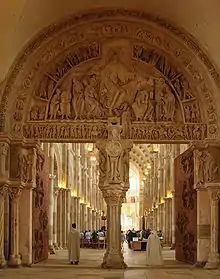 El tímpano del portal central de la Basilique de Vézelay