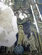 «DOMINUS LEGEM DAT», mosaico del Baptisterio de San Giovanni in Fonte, ca. 390.