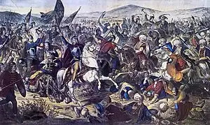 Batalla de Kosovo, 1870, conservado en el Museo Nacional de Belgrado.